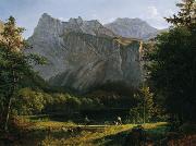 Josef Feid Backward lake Langbath France oil painting artist